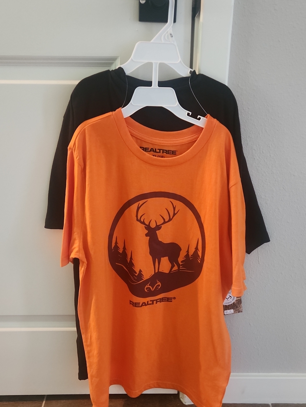 Realtree Orange And Black Tee with Deer Silhouette Graphic (2 Tees)